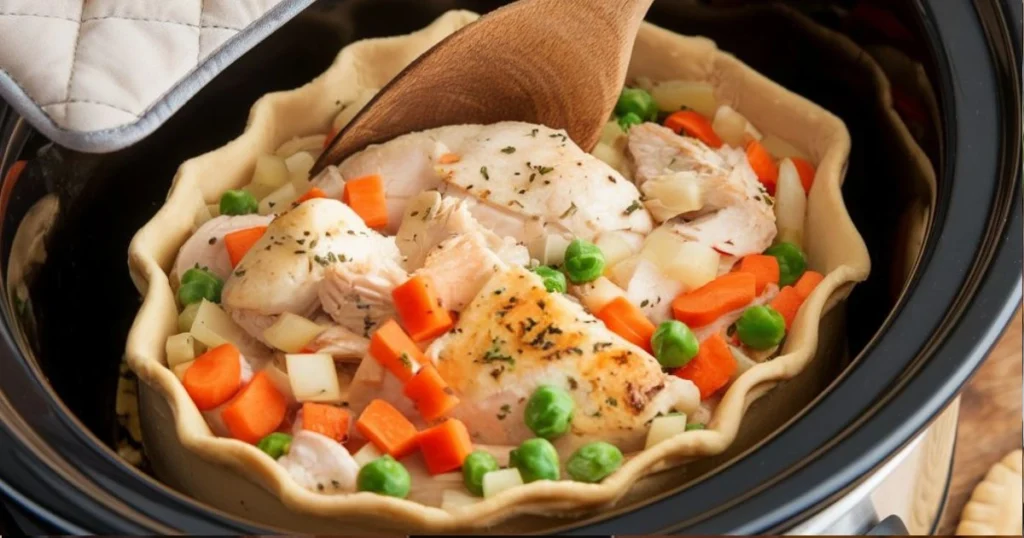 slow cooker chicken pot pie